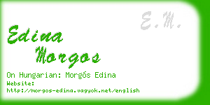 edina morgos business card